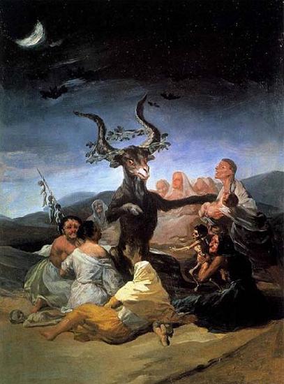 Francisco de goya y Lucientes Witches- Sabbath oil painting image